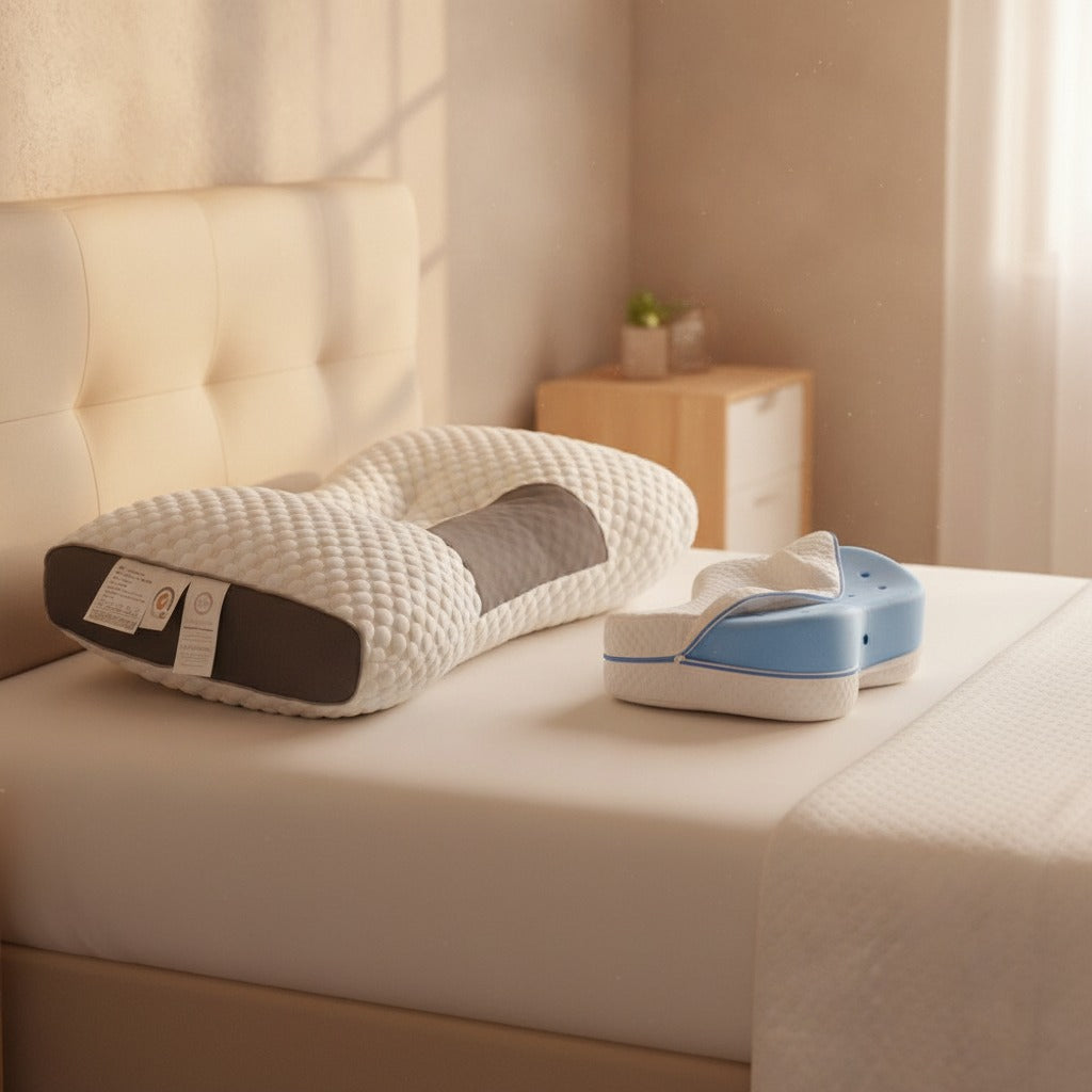 Pack Almohada Cervical + Cojín de Piernas – Para Dormir de Lado sin Dolor — imagen 2