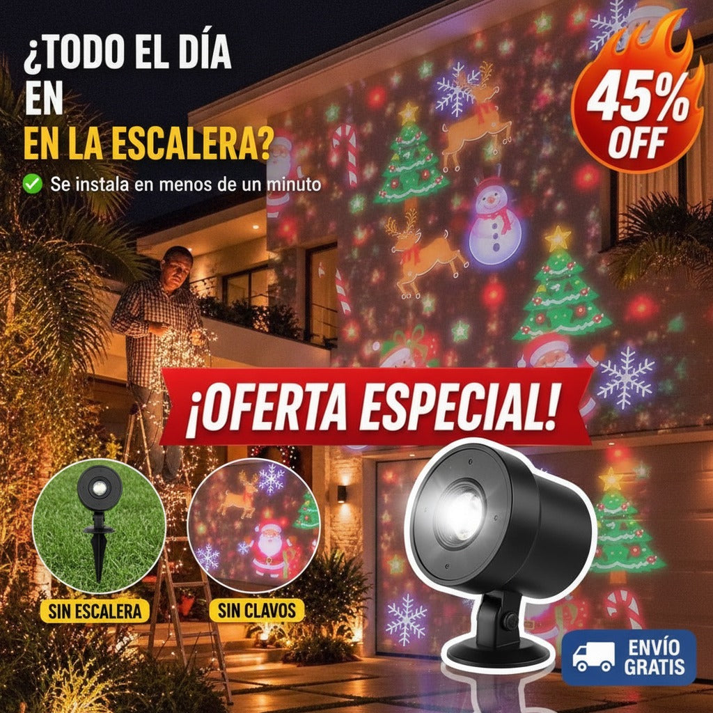Proyector LED Navideño – Ilumina Toda la Fachada – Varios Diseños — imagen 2