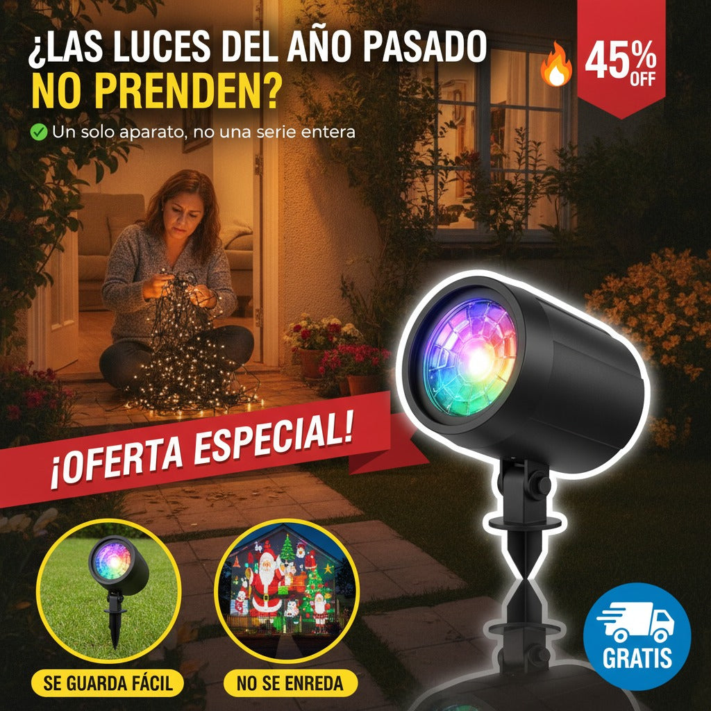 Proyector LED Navideño – Ilumina Toda la Fachada – Varios Diseños — imagen 3