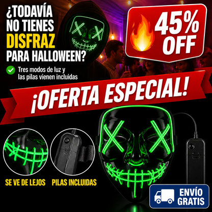 Máscara LED La Purga – Se Ve de Lejos en la Oscuridad — imagen 1