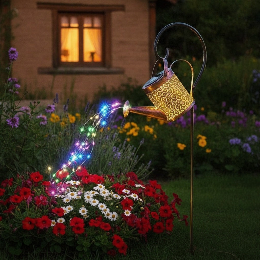 Regadera Solar Decorativa – Luces que Caen como Agua – Se Prende Sola — imagen 2