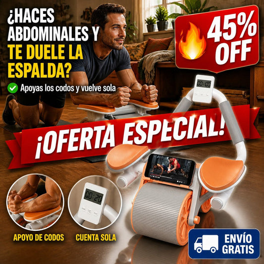 Rueda Abdominal con Rebote – Apoyas los Codos y Vuelve Sola — imagen 1
