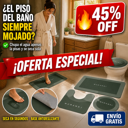 Set de Baño 3 Piezas – Absorbe al Instante – Se Seca Sola — imagen 1