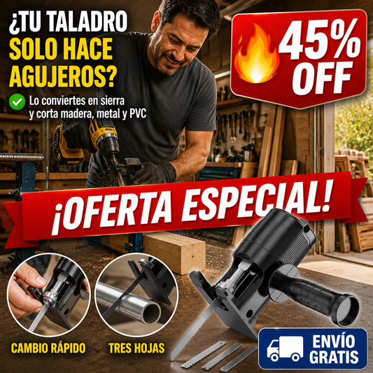 Sierra Adaptador para Taladro – Corta Madera, Metal y PVC — imagen 1