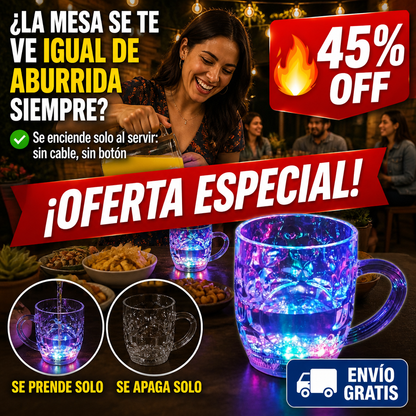 Vaso LED que se Enciende Solo al Servir – Pack — imagen 1
