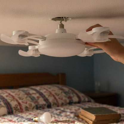 Ventilador de Techo 4 Aspas con Luz LED – Se Enrosca Donde Va la Ampolleta — imagen 2